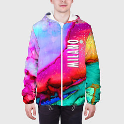 Куртка с капюшоном мужская Milano Fashion pattern, цвет: 3D-белый — фото 2