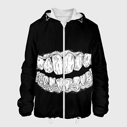 Куртка с капюшоном мужская Зубы Каонаси, цвет: 3D-белый