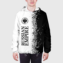 Куртка с капюшоном мужская РОССИЙСКАЯ ИМПЕРИЯ - ГЕРБ Краска 3, цвет: 3D-белый — фото 2