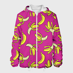 Куртка с капюшоном мужская Banana pattern Summer Color, цвет: 3D-белый