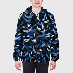 Куртка с капюшоном мужская Drain monsters, цвет: 3D-черный — фото 2