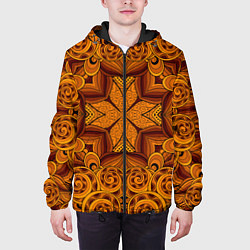 Куртка с капюшоном мужская Классическая абстракция, цвет: 3D-черный — фото 2