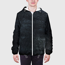 Куртка с капюшоном мужская Темная текстура, цвет: 3D-белый — фото 2