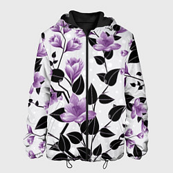 Мужская куртка Распустившиеся фиолетовые цветы