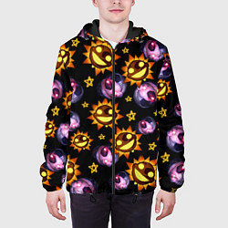 Куртка с капюшоном мужская Five Nights at Freddys: Security Breach Луна и Сол, цвет: 3D-черный — фото 2