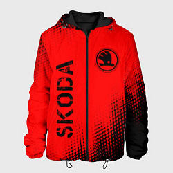 Куртка с капюшоном мужская SKODA Skoda Абстракция, цвет: 3D-черный
