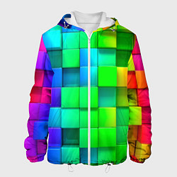 Мужская куртка РАЗНОЦВЕТНЫЕ КУБИКИ MULTICOLORED CUBES