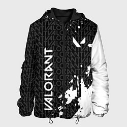 Куртка с капюшоном мужская Valorant - Паттерн надписи, цвет: 3D-черный