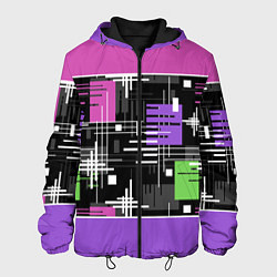 Мужская куртка Розово-фиолетовый геометрические фигуры и полосы