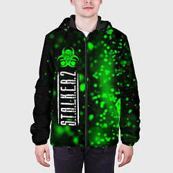 Куртка с капюшоном мужская С Т А Л К Е Р 2 Абстракция, цвет: 3D-черный — фото 2