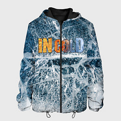Куртка с капюшоном мужская IN COLD horizontal logo with ice, цвет: 3D-черный
