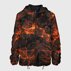 Куртка с капюшоном мужская Лавовый камень, цвет: 3D-черный