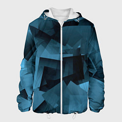 Куртка с капюшоном мужская Абстрактная геометрическая композиция Abstract geo, цвет: 3D-белый