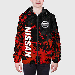 Куртка с капюшоном мужская Nissan Спортивный стиль, цвет: 3D-черный — фото 2