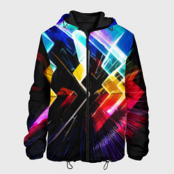 Мужская куртка Неоновая молния Абстракция Neon Lightning Abstract