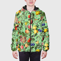 Куртка с капюшоном мужская Летнее Ассорти Фруктов, цвет: 3D-черный — фото 2