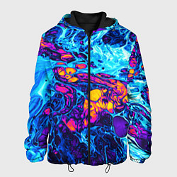 Куртка с капюшоном мужская Взрыв Неона Fluid Explosion Неон, цвет: 3D-черный
