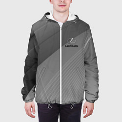 Куртка с капюшоном мужская Lexus - абстракция - sport, цвет: 3D-белый — фото 2