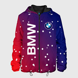 Куртка с капюшоном мужская Бмв bmw градиент, цвет: 3D-черный