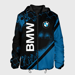 Куртка с капюшоном мужская Bmw Абстракция Сетка, цвет: 3D-черный