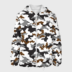 Мужская куртка Камуфляж Чёрно-Белый Camouflage Black-White