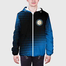 Куртка с капюшоном мужская Inter абстракция, цвет: 3D-белый — фото 2