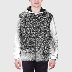 Куртка с капюшоном мужская Квадратных хаос, цвет: 3D-черный — фото 2