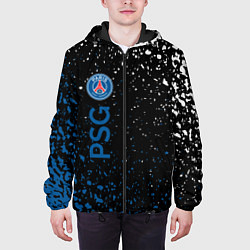 Куртка с капюшоном мужская Psg брызги красок, цвет: 3D-черный — фото 2