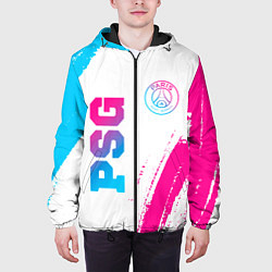 Куртка с капюшоном мужская PSG Neon Gradient, цвет: 3D-черный — фото 2