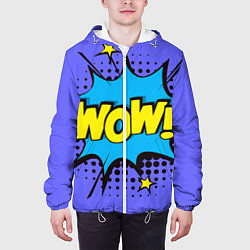 Куртка с капюшоном мужская POP ART - стрикеры WOWWTF, цвет: 3D-белый — фото 2