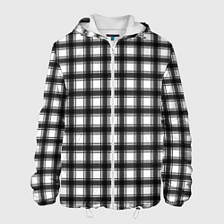 Мужская куртка Black and white trendy checkered pattern
