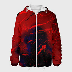 Мужская куртка Абстрактная краски и фигура - Красный