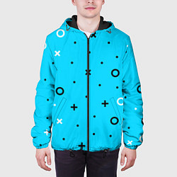 Куртка с капюшоном мужская X O Плюсы и ноли, цвет: 3D-черный — фото 2