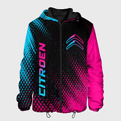 Куртка с капюшоном мужская Citroen - Neon Gradient, цвет: 3D-черный