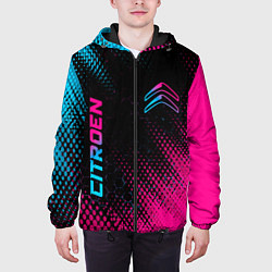 Куртка с капюшоном мужская Citroen - Neon Gradient, цвет: 3D-черный — фото 2
