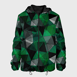 Мужская куртка Зеленый, серый и черный геометрический