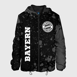 Куртка с капюшоном мужская Bayern sport на темном фоне: символ и надпись верт, цвет: 3D-черный