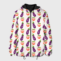 Мужская куртка Баклажаны и персики паттерн