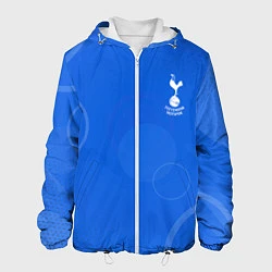 Куртка с капюшоном мужская Tottenham hotspur Голубая абстракция, цвет: 3D-белый