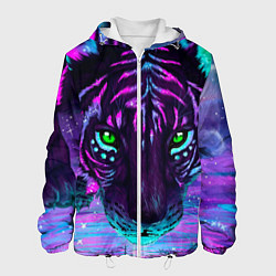 Мужская куртка Светящийся неоновый тигр
