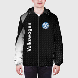 Куртка с капюшоном мужская Volkswagen карбон, цвет: 3D-черный — фото 2