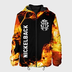 Мужская куртка Nickelback и пылающий огонь