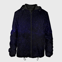 Куртка с капюшоном мужская Молчаливые космические дали, цвет: 3D-черный