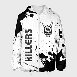 Куртка с капюшоном мужская The Killers и рок символ на светлом фоне, цвет: 3D-белый