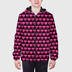 Куртка с капюшоном мужская Poppy Playtime - Kissy Missy Pattern - Huggy Wuggy, цвет: 3D-черный — фото 2