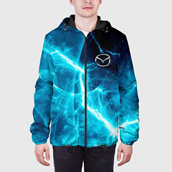 Куртка с капюшоном мужская Mazda - молнии, цвет: 3D-черный — фото 2