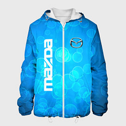 Куртка с капюшоном мужская Mazda - абстракция кружки, цвет: 3D-белый