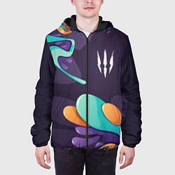 Куртка с капюшоном мужская The Witcher graffity splash, цвет: 3D-черный — фото 2