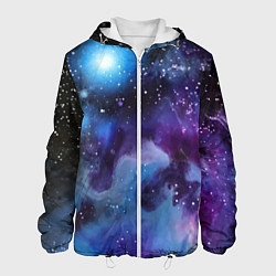 Куртка с капюшоном мужская Дым вселенной, цвет: 3D-белый