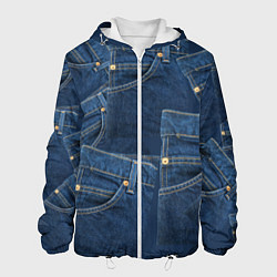 Куртка с капюшоном мужская Джинсовка jeans, цвет: 3D-белый